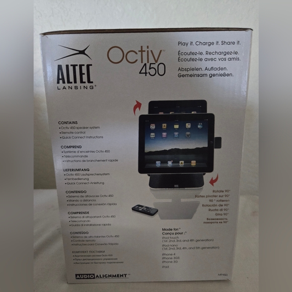 Active 450 speaker and charging dock for iPad, iPhone, iPod perfect gift. - Picture 4 of 8